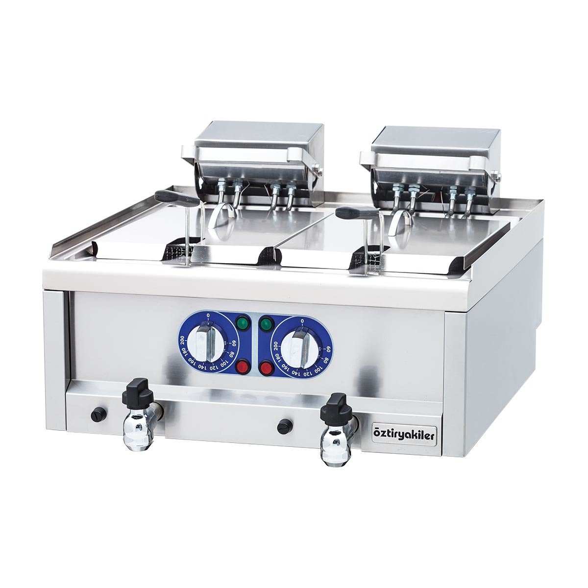 Öztiryakiler 600 Seri Set Üstü Fritöz, İkili, 7+7 L, 60x60x26 cm